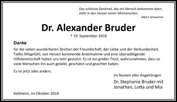 Traueranzeige von Alexander Bruder von RMZ