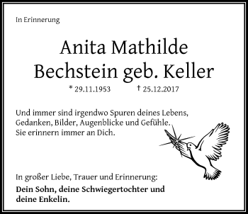 Traueranzeige von Anita Mathilde Bechstein von RMZ