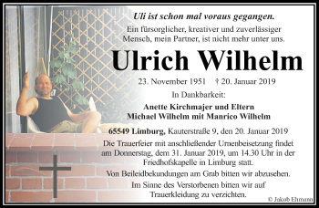 Traueranzeige von Ulrich Wilhelm von RMZ