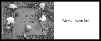 Traueranzeige von Ruth Richter von RMZ