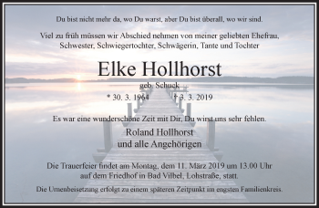 Traueranzeige von Elke Hollhorst von RMZ