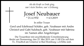 Traueranzeige von Josef Neubauer von RMZ
