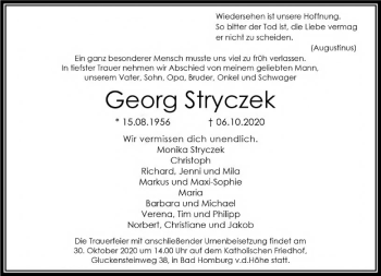 Traueranzeige von Georg Stryczek von FNP