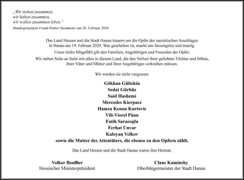  Traueranzeige für Ferhat Unvar vom 29.02.2020 aus RMZ