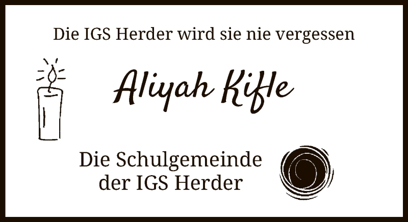 Traueranzeige für Aliyah Kifle vom 13.03.2021 aus FNP
