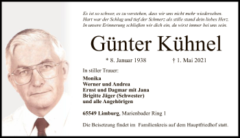 Traueranzeige von Günter Kühnel von FNP