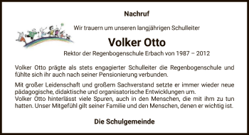 Traueranzeige von Volker Otto von FNP