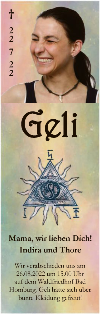 Traueranzeige von Geli  von FNP