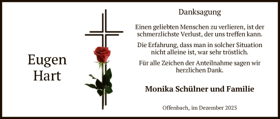 Traueranzeige von Eugen Hart von OFOP
