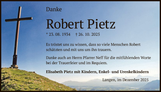 Traueranzeige von Robert Pietz von OFOP