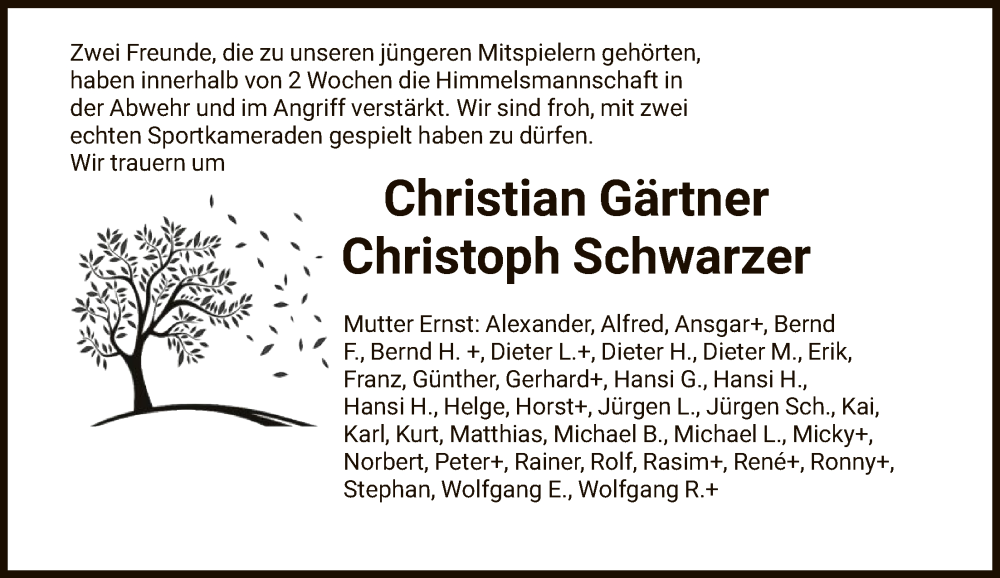  Traueranzeige für Sterbetafel vom 24.01.2026 vom 24.01.2026 aus FNP