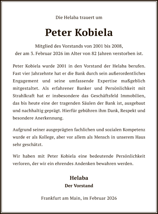 Traueranzeige von Peter Kobiela von FNPFNP