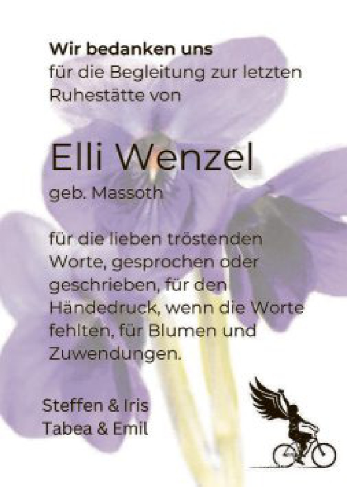  Traueranzeige für Elli Wenzel vom 10.08.2024 aus OF