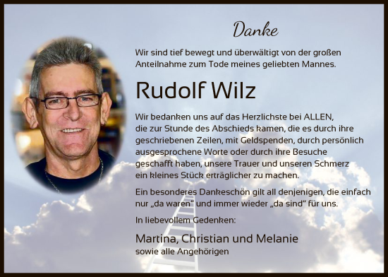 Traueranzeige von Rudolf Wilz von OF0L