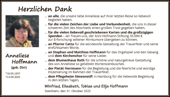 Traueranzeige von Anneliese Hoffmann von OFOP
